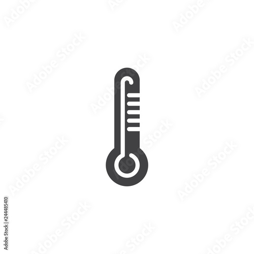 Thermometer vector icon. filled flat sign for mobile concept and web design. Thermometer temperature scale simple solid icon. Symbol, logo illustration. Pixel perfect vector graphics