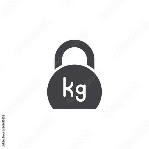 Weight Kilogram vector icon. filled flat sign for mobile concept and web design. Weight kg simple solid icon. Symbol, logo illustration. Pixel perfect vector graphics