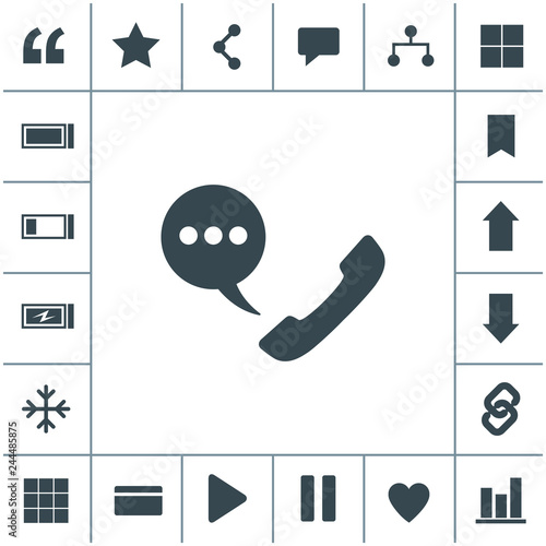 Telephone receiver vector icon.