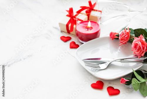 Table setting  for lovers