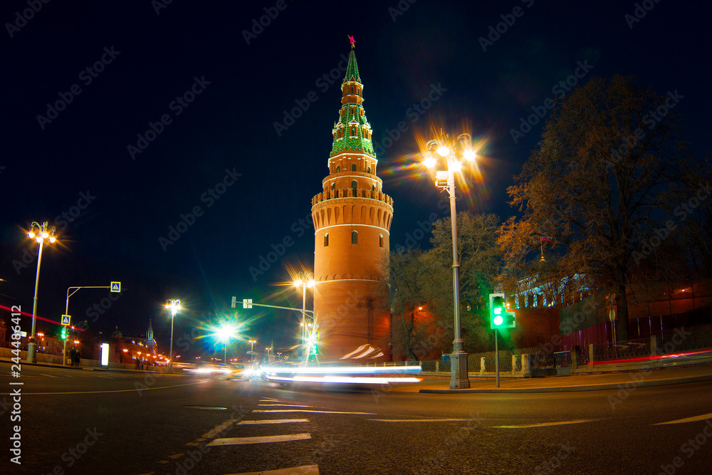 Fototapeta premium The historical center of Moscow at different times of the year Footage shot on a city street ,Russia date: 2016 - 2017, the picture architecture, buildings, sky