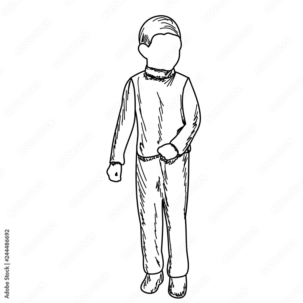 faceless child boy sketch, lines faceless child boy sketch, lines