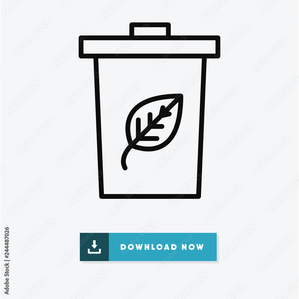 Recycle bin vector icon Recycle bin vector icon