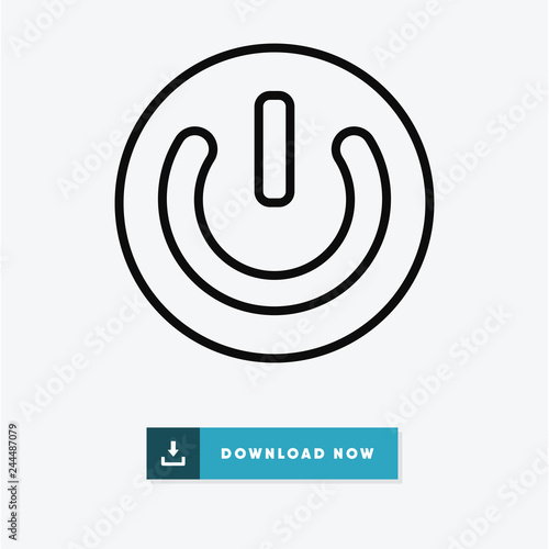 Power button vector icon