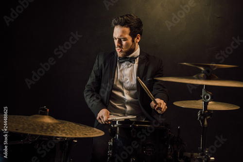 Canvas Print professional drummer