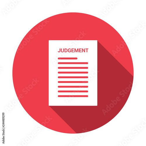 Law concept: magnifying optical glass with words Judgement. Vector illustration