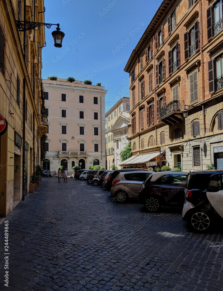 old street in rome italy