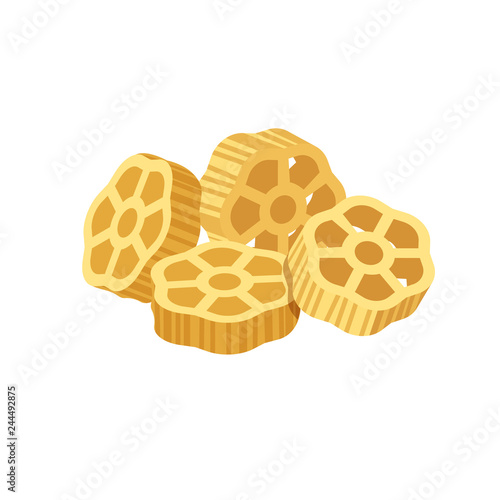 Vector design of pasta and carbohydrate sign. Collection of pasta and macaroni stock vector illustration.