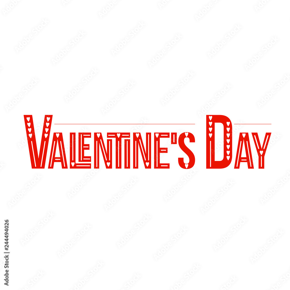 Valentines day card with red colors. Hand lettering logotype, badge and icon. Lettering for postcard, t-shirt, card, invitation, banner template, print materials. Greetings calligraphy. Vector Valentines day card with red colors. Hand lettering logotype, badge and icon. Lettering for postcard, t-shirt, card, invitation, banner template, print materials. Greetings calligraphy. Vector