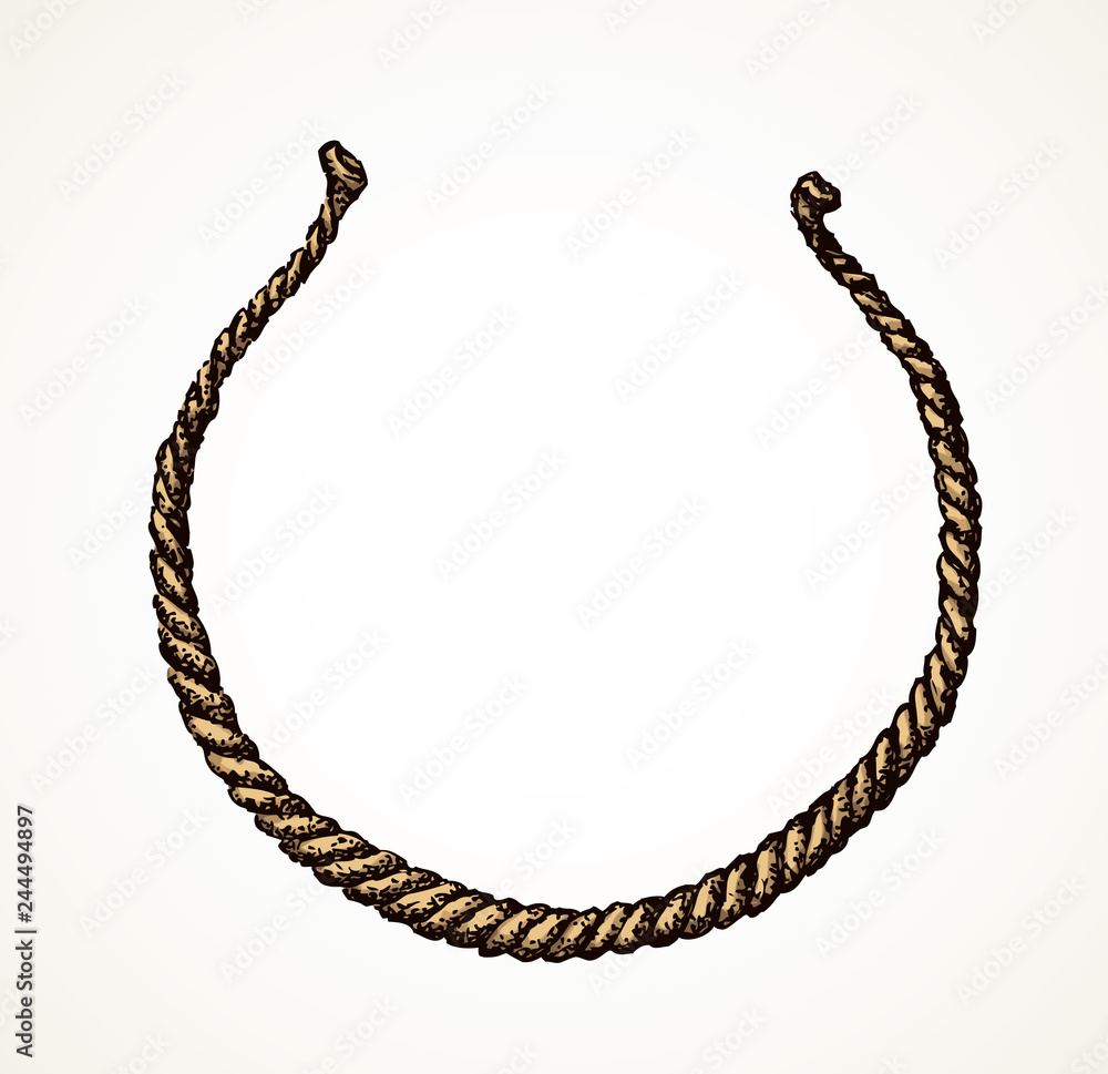 Fototapeta premium Ancient necklace. Vector drawing