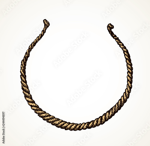 Ancient necklace. Vector drawing