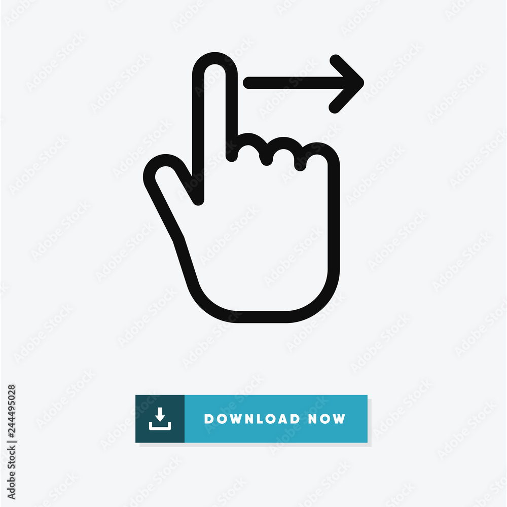 Swipe right vector icon Swipe right vector icon