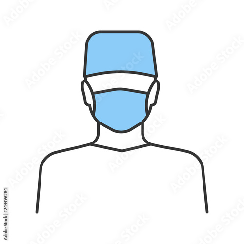 Plastic surgeon color icon