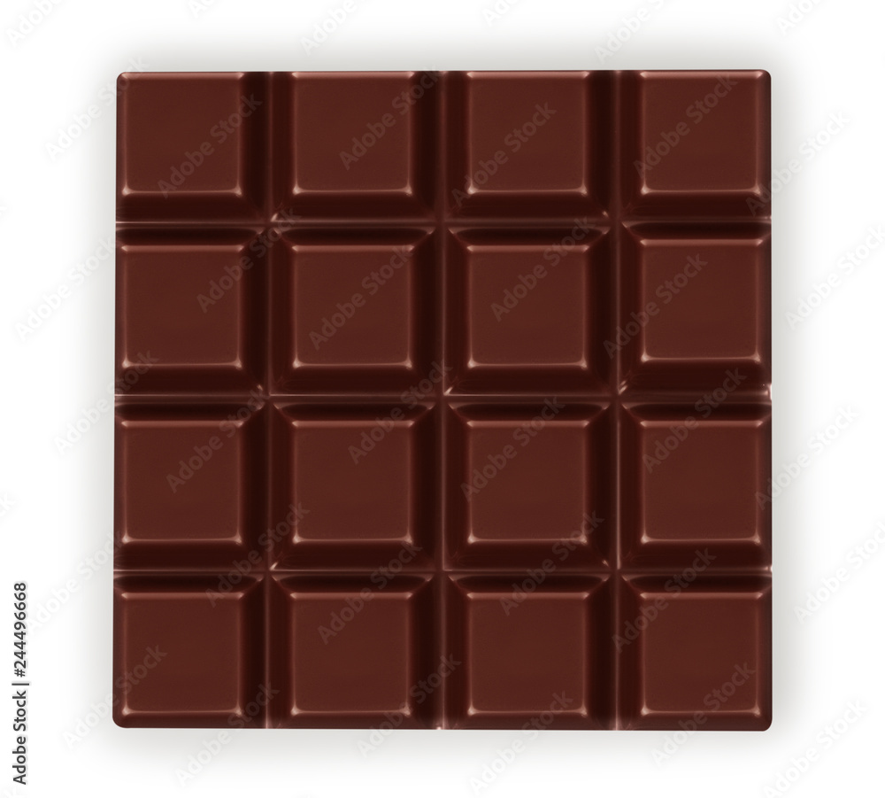 Dark chocolate bar isolated on white background Dark chocolate bar isolated on white background