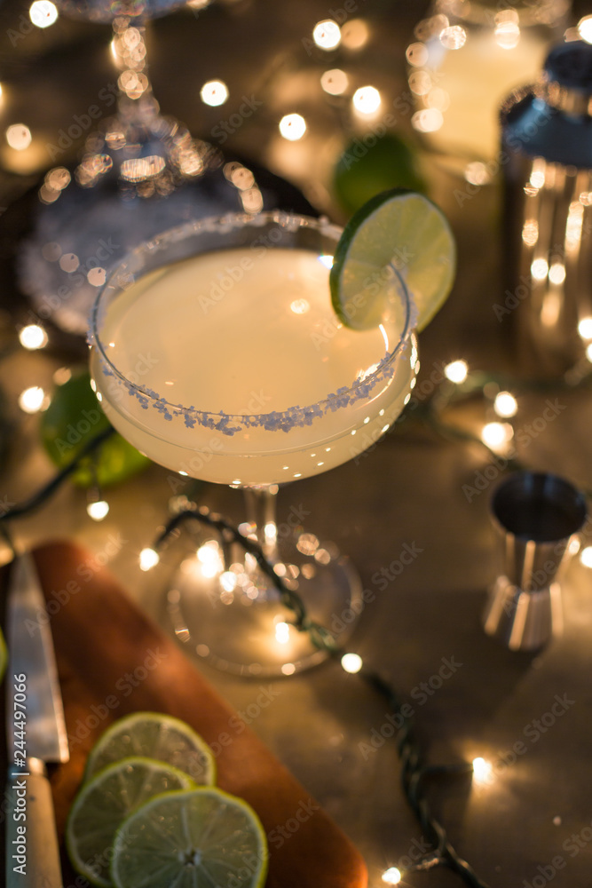 Close up of margarita cocktail served in glass Close up of margarita cocktail served in glass