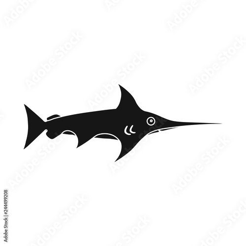 Vector illustration of sea and animal logo. Set of sea and marine vector icon for stock.