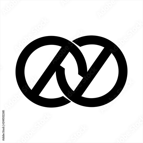 AA, ANA initials geometric company logo photo