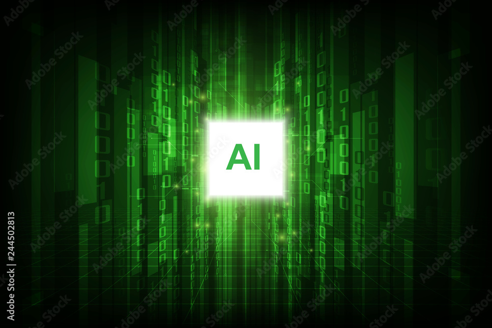 Artificial Intelligence background template. vector illustration Artificial Intelligence background template. vector illustration