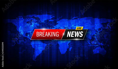 Breaking news background. Vector template for your design illustration