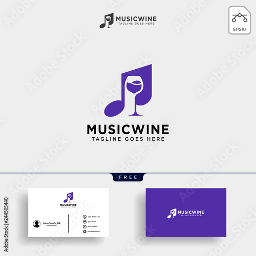 music bar, music club cafe logo template vector illustration
