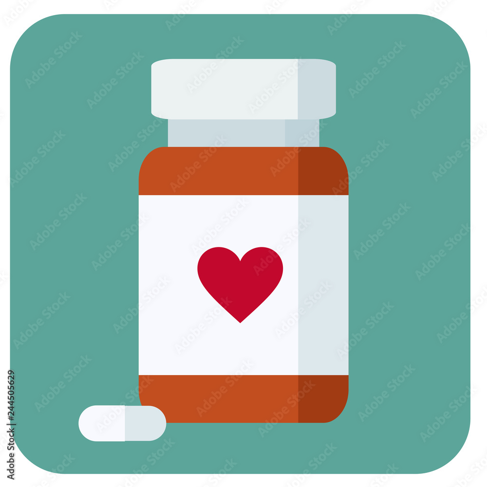 bottle of pills for heart problems