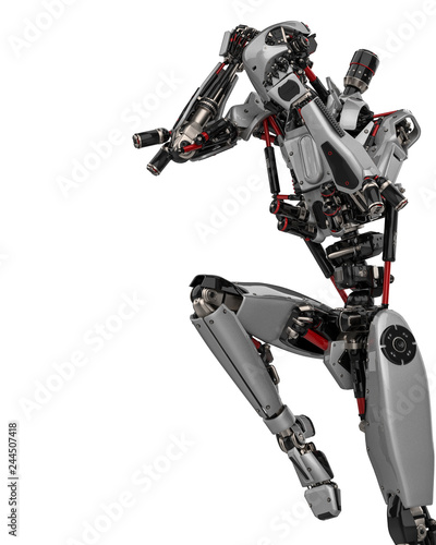 mega robot super drone in a white background