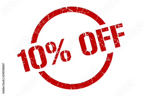 10% off stamp