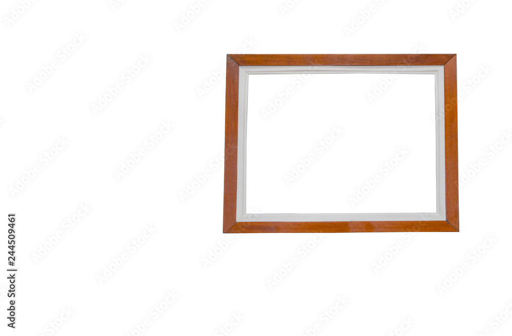 Very old wooden frame. Isolated on white background Very old wooden frame. Isolated on white background