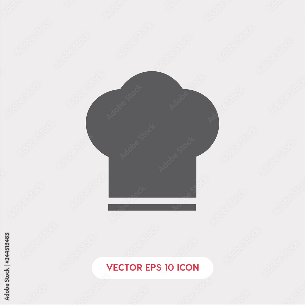 chef hat icon. chef hat vector symbol. Linear style sign for mobile concept and web design. chef hat symbol illustration. Pixel vector graphics - Vector	