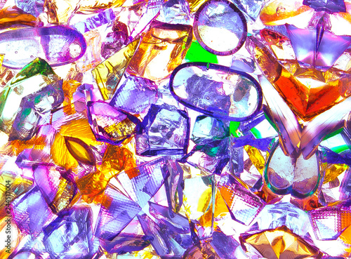 The abstract illustration of transparent colored glass. 