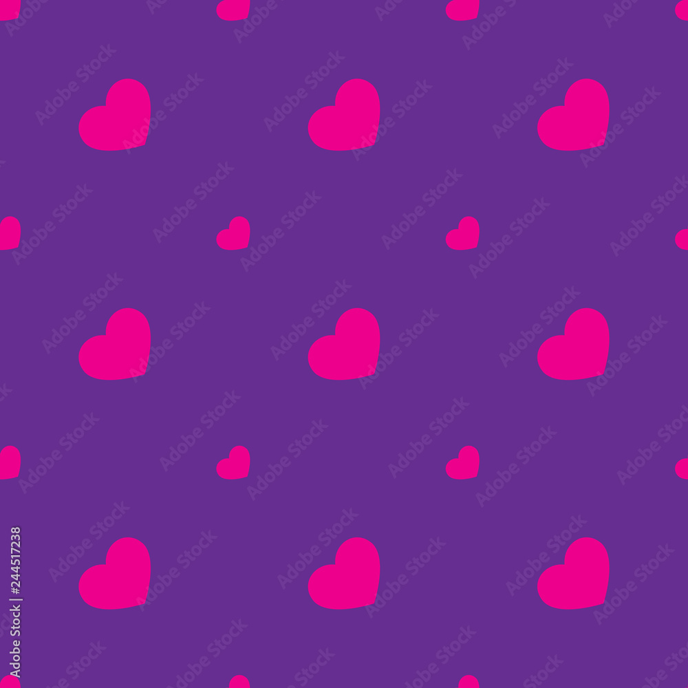 Seamless pattern with little hearts