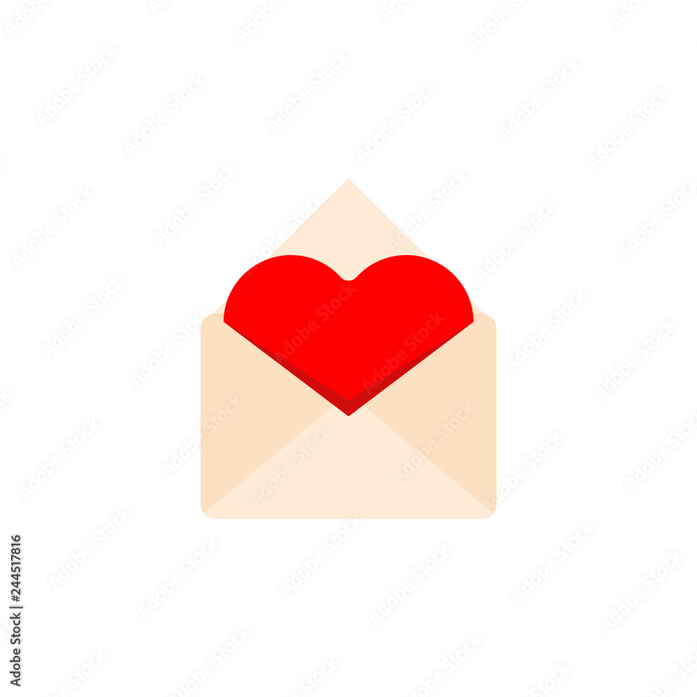 Love mail. Heart in an envelope. Message Valentine's Day. Valentine icon Love mail. Heart in an envelope. Message Valentine's Day. Valentine icon