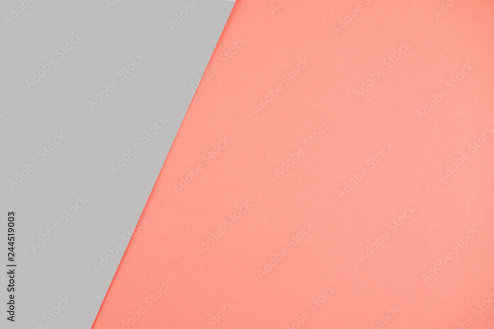 Abstract geometric paper background in Coral color.