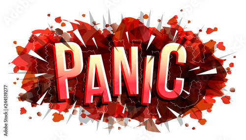 Panic word vector creative illustration
