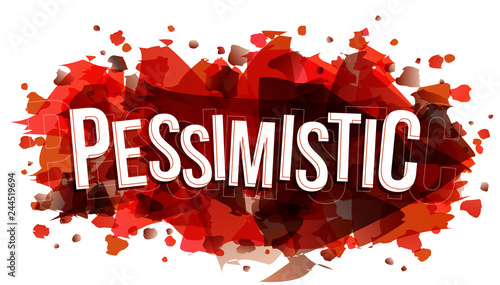 Pessimistic word vector creative illustration
