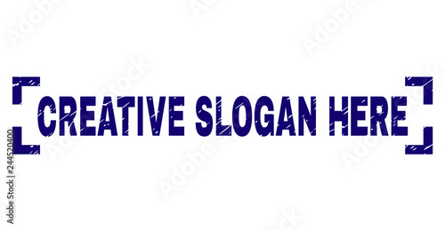 Tableau sur toile CREATIVE SLOGAN HERE title seal stamp with distress texture