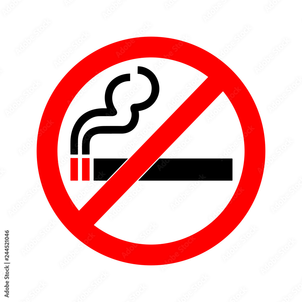 Vector illustration of no smoking sign isolated on white background Vector illustration of no smoking sign isolated on white background