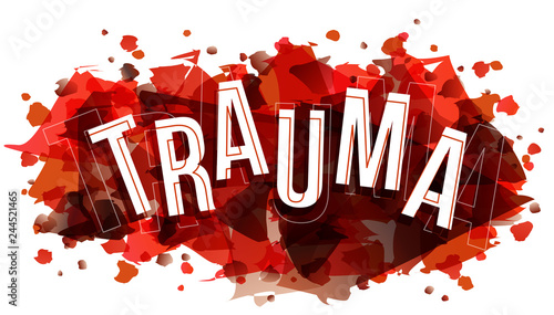 Trauma word vector creative illustration