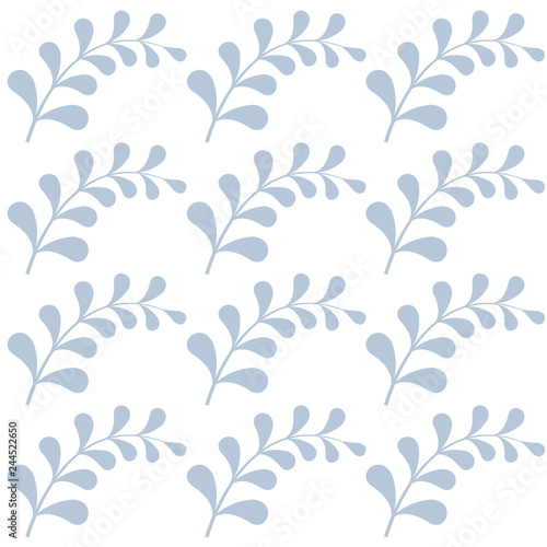 Seamless pattern with light blue branches. Pattern is saved in swatch panel. Vector EPS10.