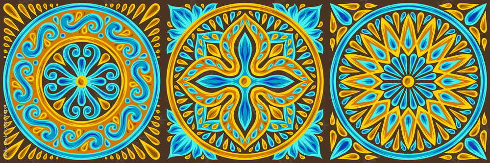 Moroccan ceramic tile pattern. Moroccan ceramic tile pattern.