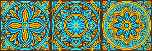 Moroccan ceramic tile pattern.