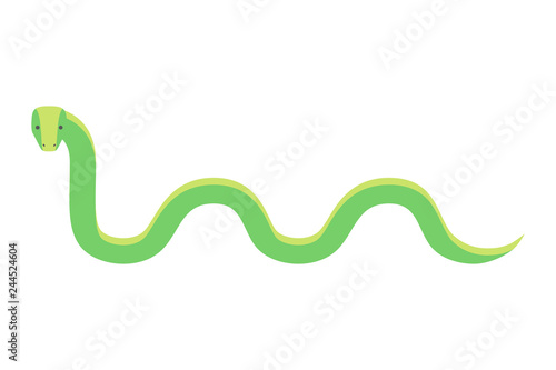 Green snake creature. A dangerous wild serpent.