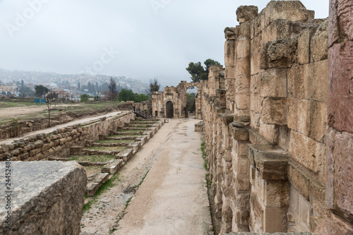 Quadro em tela The road leading from South Gate in the ruins of the great Roman city of Jerash