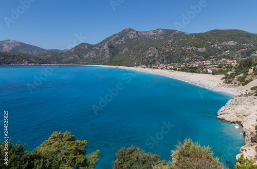 Fototapeta Naklejka Na Ścianę i Meble -  Ölüdeniz, Turkey - one of the most wonderful resorts of the Southern Turkey and probably of the Mediterranean Sea, Ölüdeniz is famous for its turquoise water and the breathtaking landscape