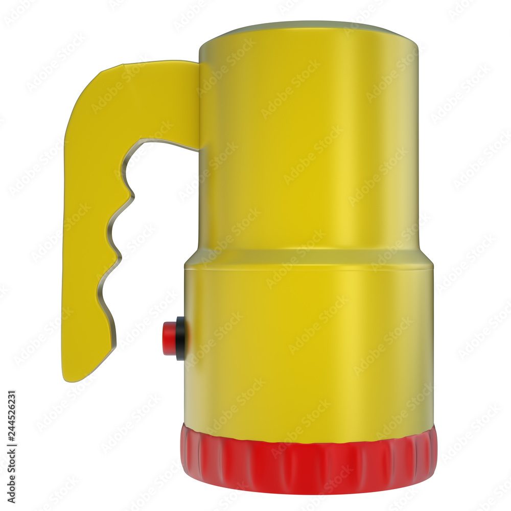 flashlight. Isolated on white background. 3d flashlight. Isolated on white background. 3d