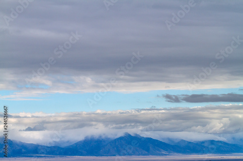 Albuquerque, NM, mountains and dramatic sky