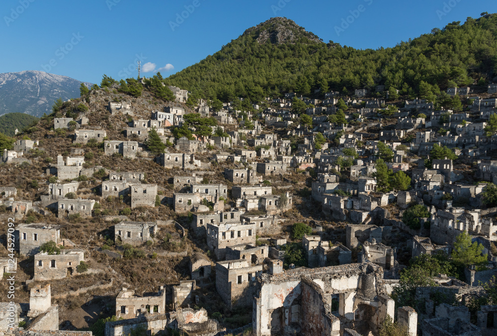 Kayaköy, Turkey - few kilometers away from the popular resort of Ölüdeniz, Kayaköy is a ghost town used today as a museum and an historical monument