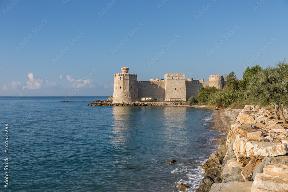 Anamur, Turkey - built by the rulers of the Armenian Kingdom of Cilicia, the Namure Castle is one of the main landmarks on the way between Adana and Antalya