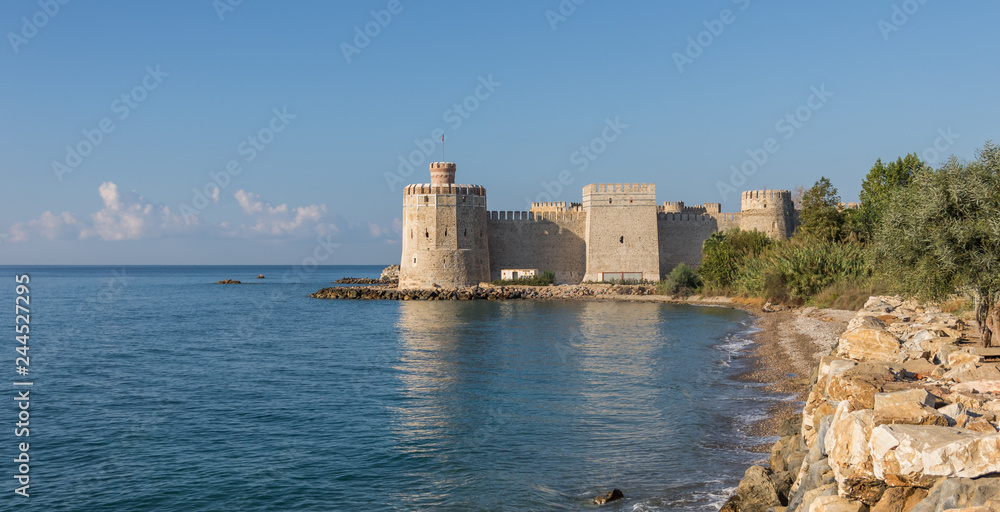 Anamur, Turkey - built by the rulers of the Armenian Kingdom of Cilicia, the Namure Castle is one of the main landmarks on the way between Adana and Antalya