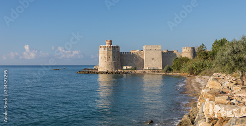 Anamur, Turkey - built by the rulers of the Armenian Kingdom of Cilicia, the Namure Castle is one of the main landmarks on the way between Adana and Antalya photo